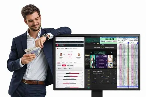 Trader counting cash