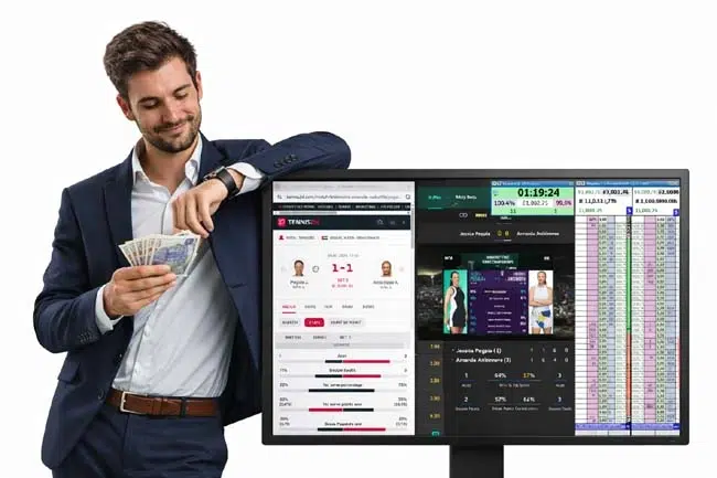 Trader counting cash