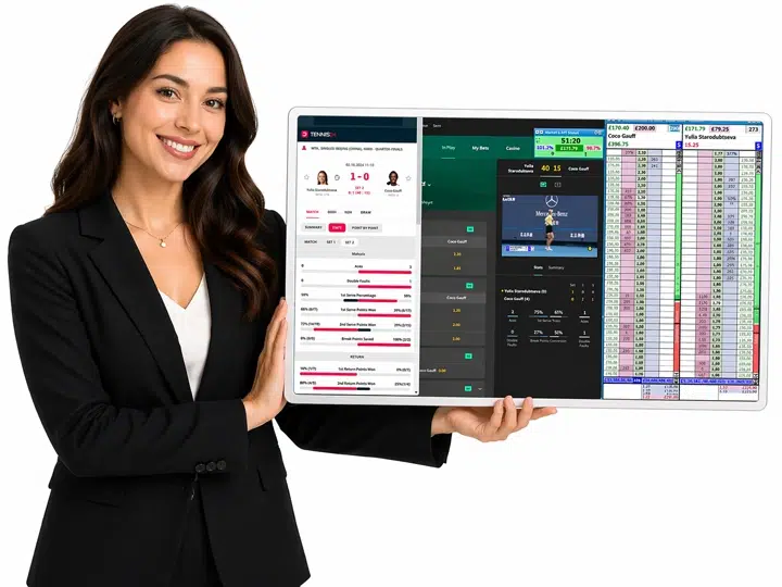 Live streamed tennis trading