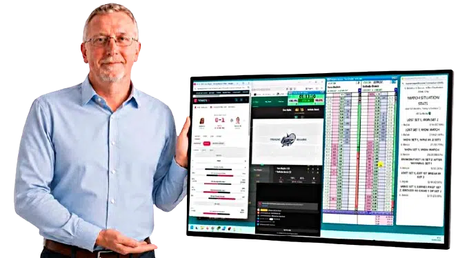 Live streamed tennis trading