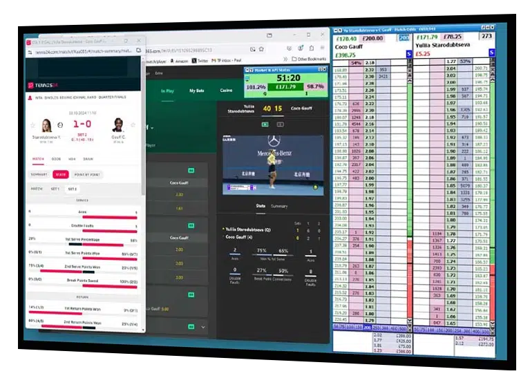 Tennis trading live stream